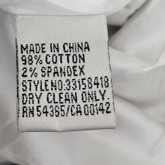 Black White Abstract Print 3 Button Cropped Blazer Large/XL Lined Notched Collar - Picture 5 of 5